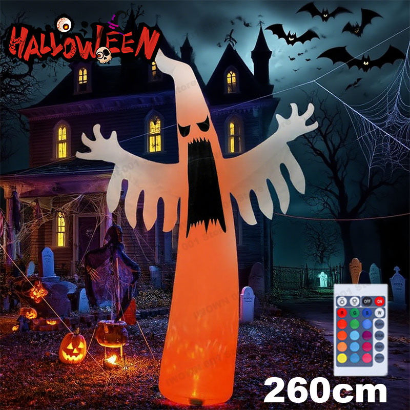 Outdoor Lighting Effects - Halloween Inflatable Scary Ghost with LED