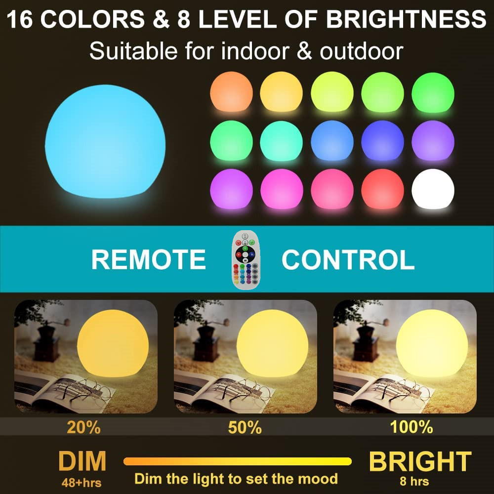 Rechargeable LED Glowing Ball  - Outdoor Lighting Effects recension och pris