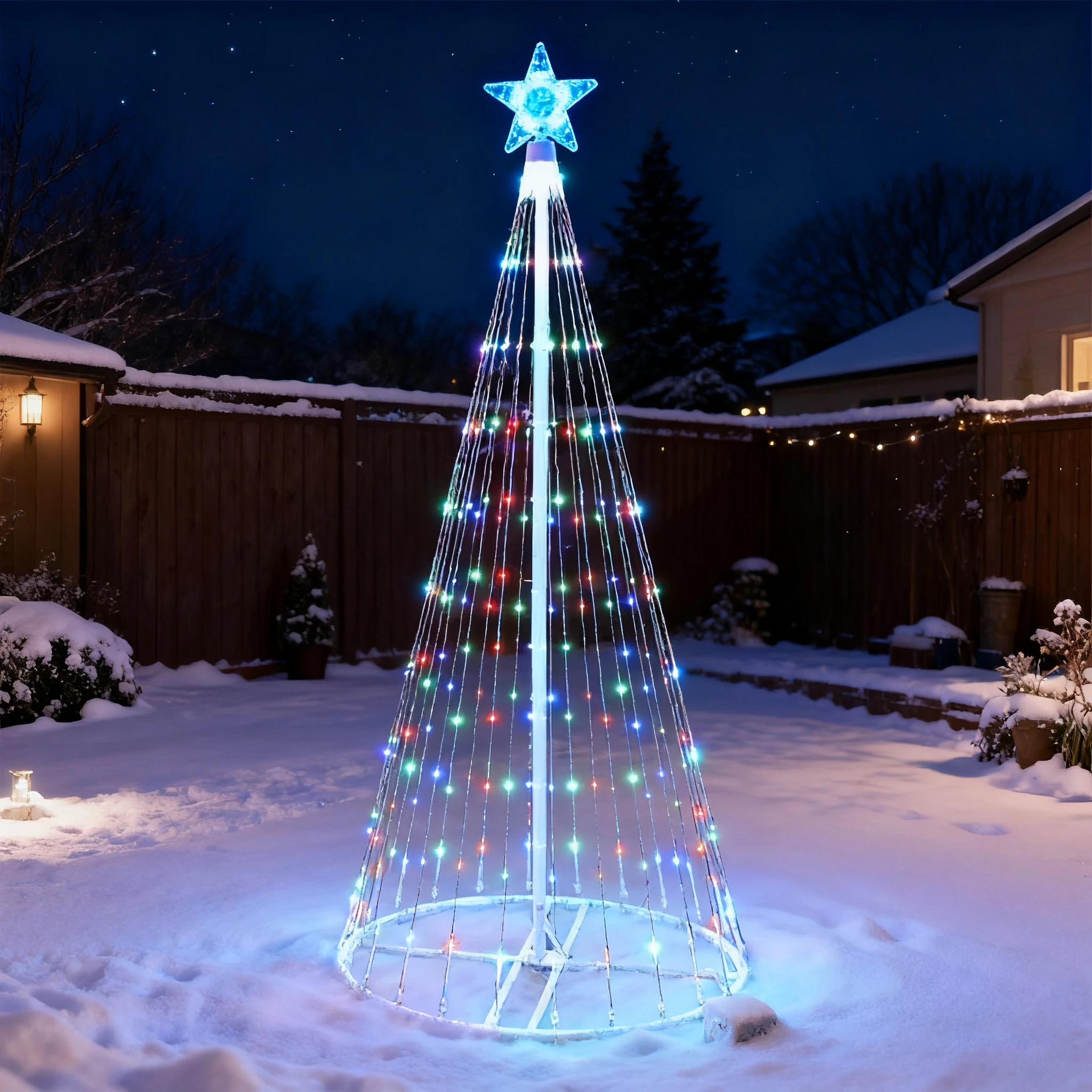 Solar-Powered LED Waterfall St - Outdoor Lighting Effects recension och pris