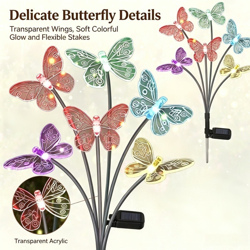 Solar Powered Butterfly Lights - Outdoor Lighting Waterproof recension och pris