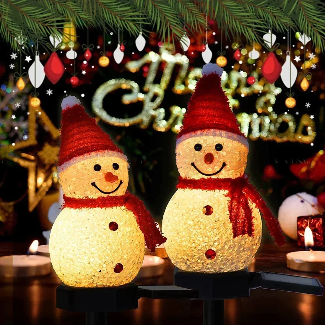 Christmas Snowman Solar Garden - Outdoor Lighting Pathway recension och pris