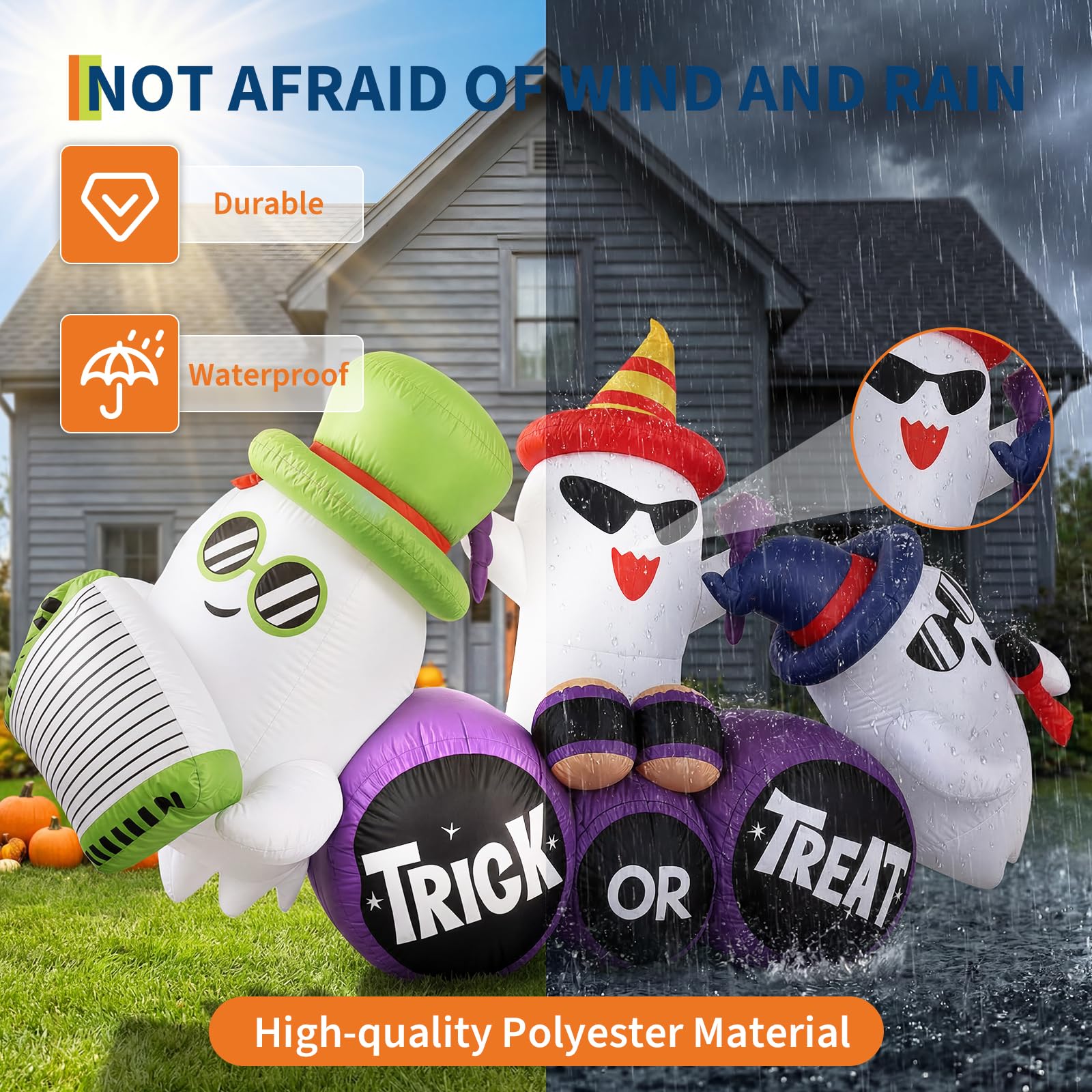 240cm Inflatable Halloween Spi - Outdoor Lighting Effects recension och pris