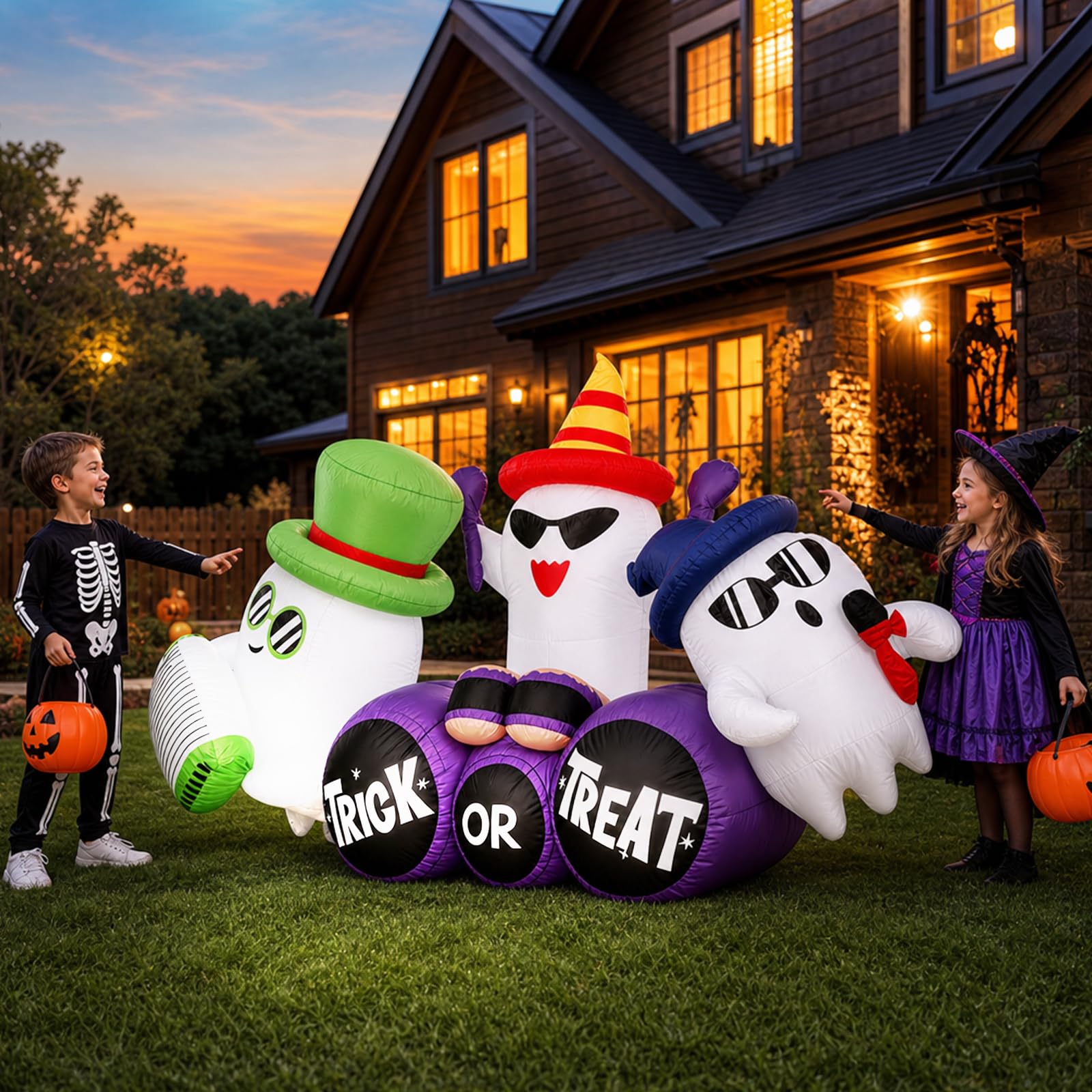 240cm Inflatable Halloween Spi - Outdoor Lighting Effects recension och pris
